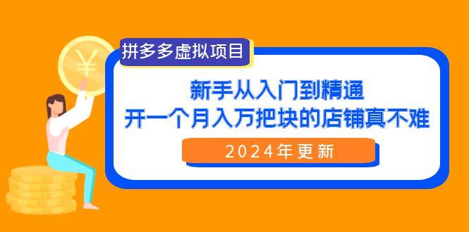 (9744期)拼多多虚拟项目:入门到精通,开一个月入万把块的店铺 真不难(24年更新)