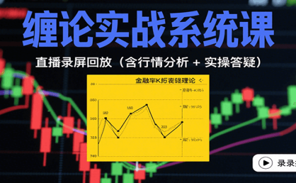 缠论实战系统课：直播录屏回放(含行情分析 + 实操答疑(更新9月)