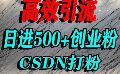 怎么打创业粉？CSDN又一个你不知道的打粉引流神秘平台，单人日引500+精准流量