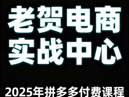 老贺电商2025年拼多多付费课程，用通俗易懂的方法告诉你多多怎么玩